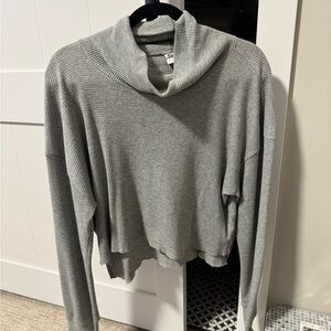 TNA Light Gray Cowl Neck Sweater
